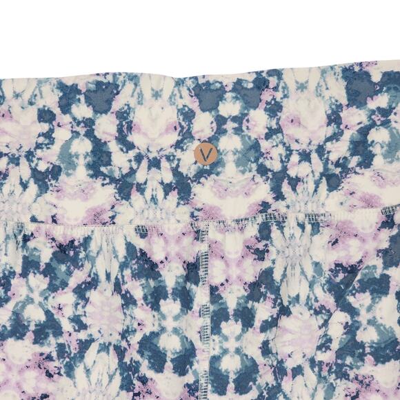 Livi Active Lane Bryant Shorts Leggings 30 32 Floral Blue Pink Pockets 46x11 - Picture 12 of 12